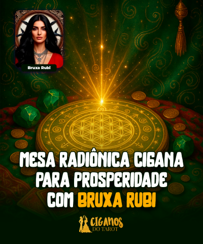 Mesa Radi�nica Cigana para Prosperidade com Bruxa Rubi